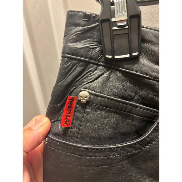 Tripp NYC flawed altered vegan leather black pants - Picture 7 of 13